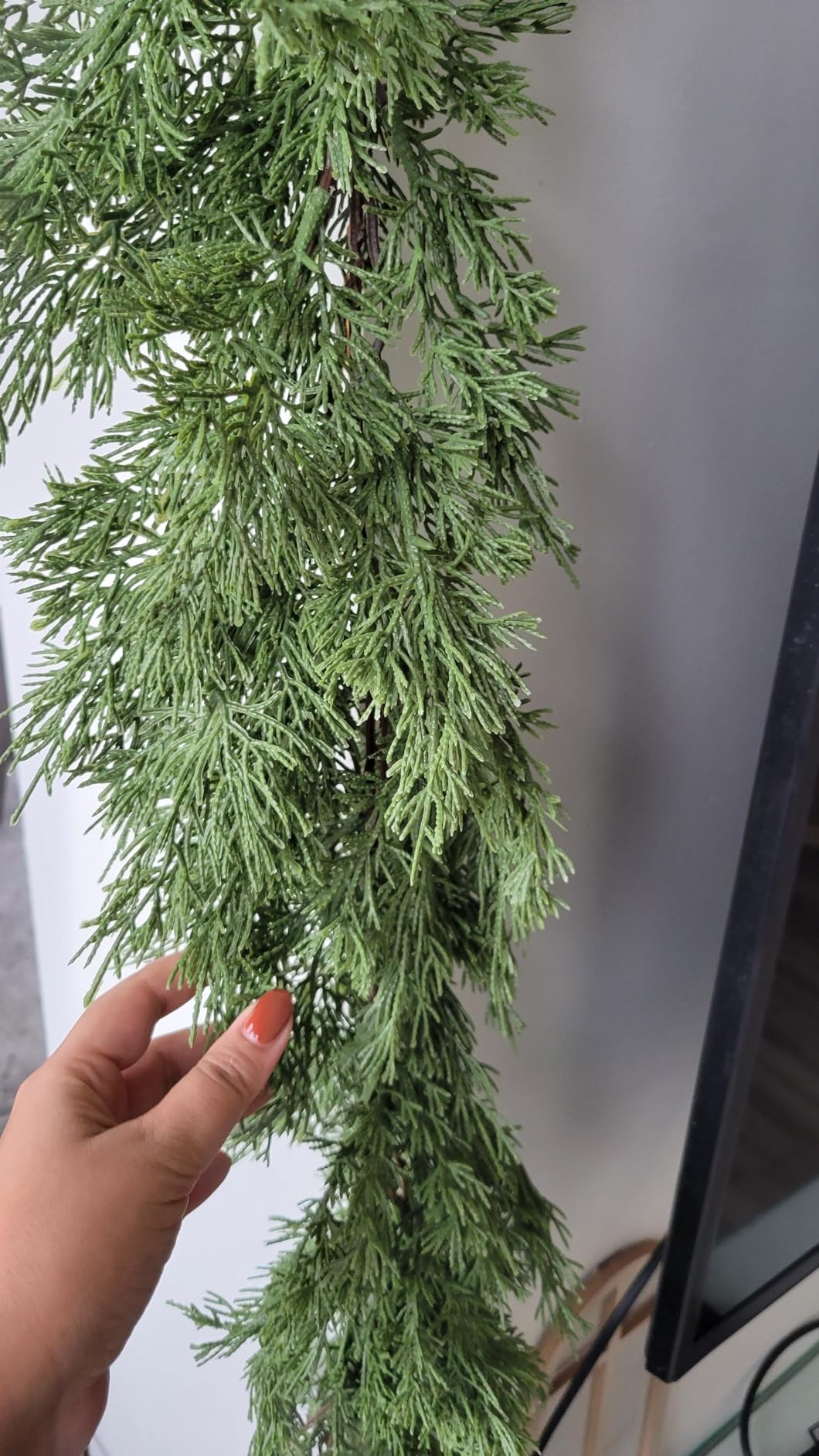 6FT Christmas Garland PARTY JOY Pine Garland with 9.8FT LED Lights String, Greenery Plant for Chr... | Amazon (US)