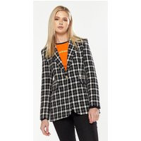 Womens Checked Blazer in Black&White - 12 | NastyGal UK