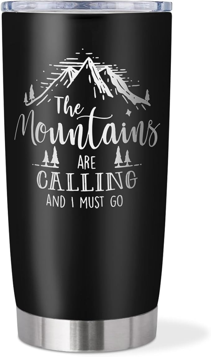 Best Gifts For Outdoor Lovers, The Mountains Are Calling 20oz Tumbler Cup, Gifts For Outdoor Enth... | Amazon (US)