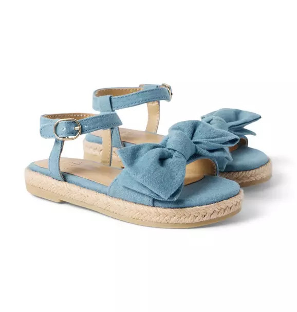 Chambray Bow Espadrille Sandal | Janie and Jack