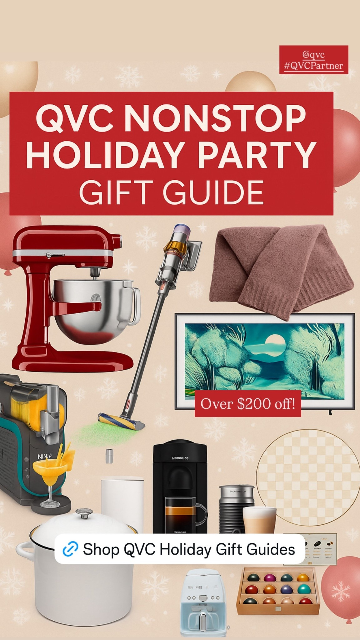 #QVCPartner Can't believe it's already this time of year again! The QVC Nonstop Holiday Party!  It's the largest live event with the best deals! Shopt favorite finds and their holiday gift guides!