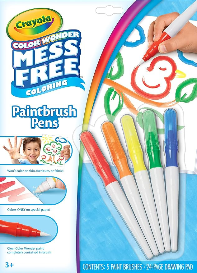 Crayola Color Wonder Mess Free Paintbrush Pens & Paper, Painting for Kids, Gift | Amazon (US)