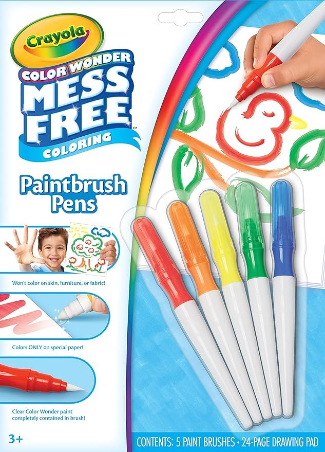 Crayola Color Wonder Mess Free Paintbrush Pens & Paper, Painting for Kids, Gift | Amazon (US)