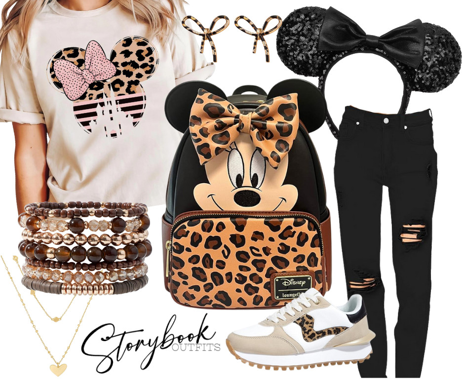 Unleash your Wild Side Minnie with this fierce & fabulous Storybook Outfit 🐆🎀✨

Leopard bow tee, black sequin ears, the cutest Minnie backpack, stacked neutral bracelets, ripped skinnies + comfy leopard-accent sneakers — this outfit is perfect for Animal Kingdom days, fall park trips, or anyone who loves a little bold magic! 

 

#LTKTravel