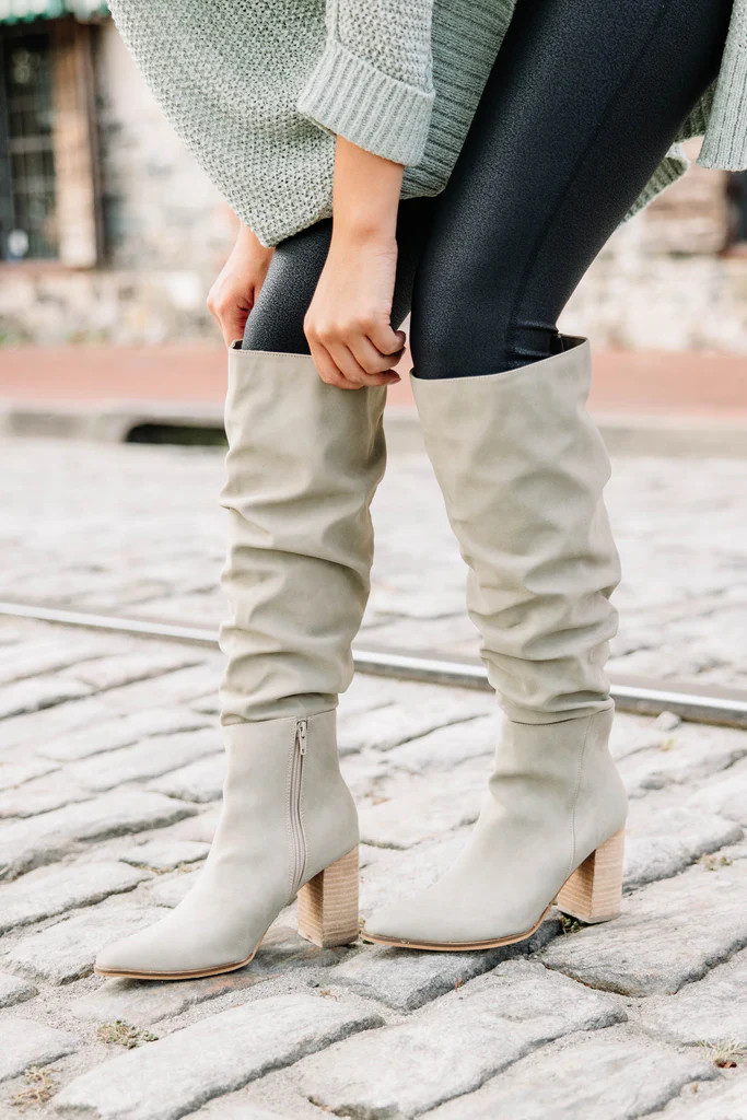 Big Attitude Gray Boots | The Mint Julep Boutique