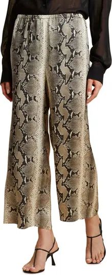 Mindy Python Print Cupro Pull-On Pants | Nordstrom