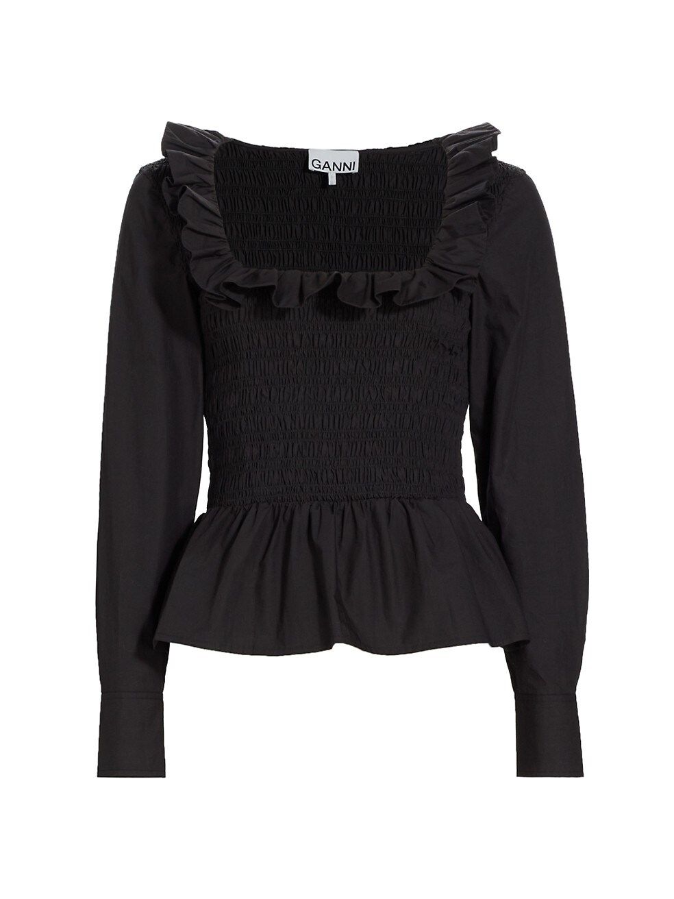 Square-Neck Smocked Blouse | Saks Fifth Avenue
