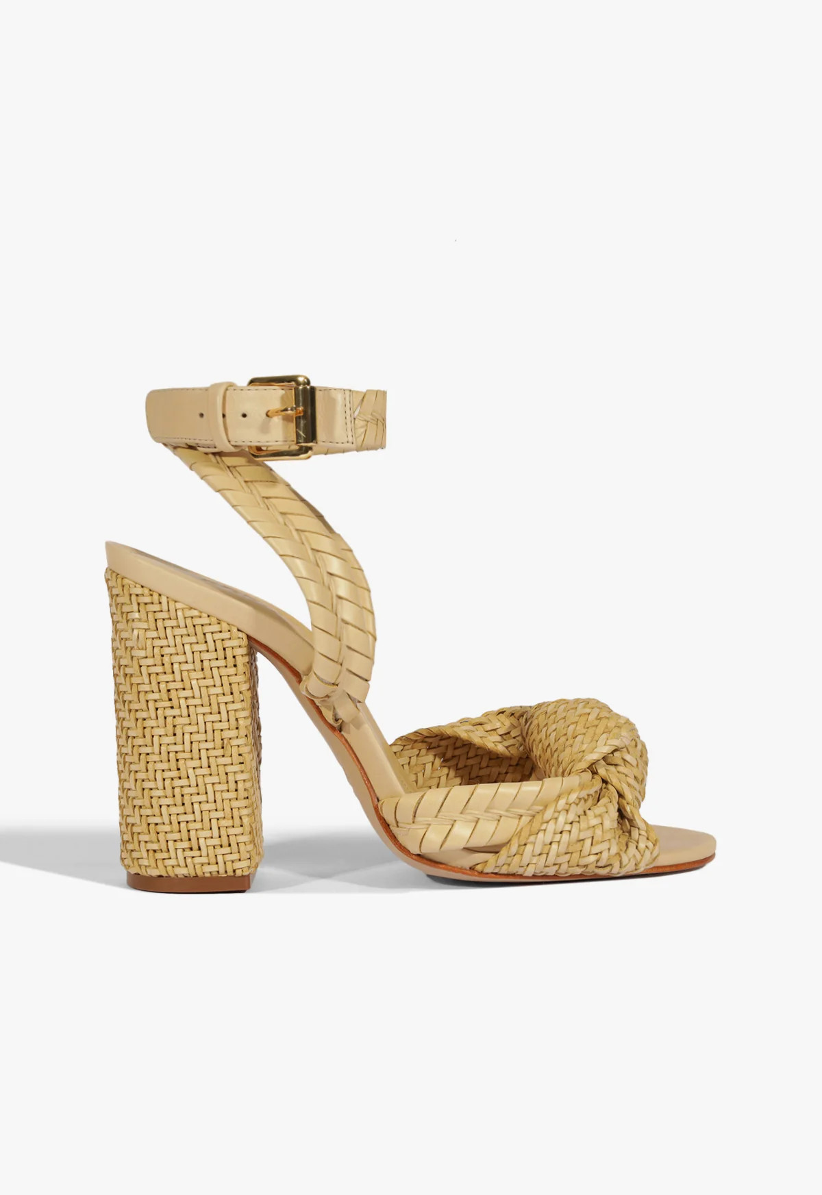 Khari Block Sandal | Beige | Synthetic | Schutz (US)