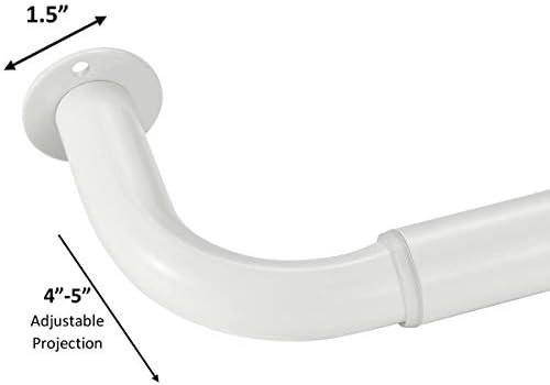 Room Darkening Curtain Rod, Wrap Around Design, Extra-Thick 1-Inch Diameter Single Drapery Rod, Exte | Amazon (US)