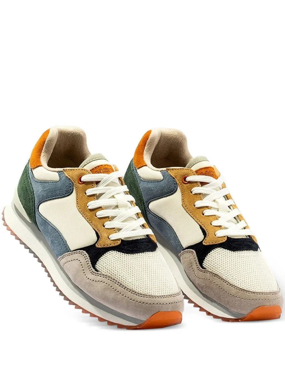 Hoff multi-panelled lace-up sneakers - Neutrals | Farfetch Global