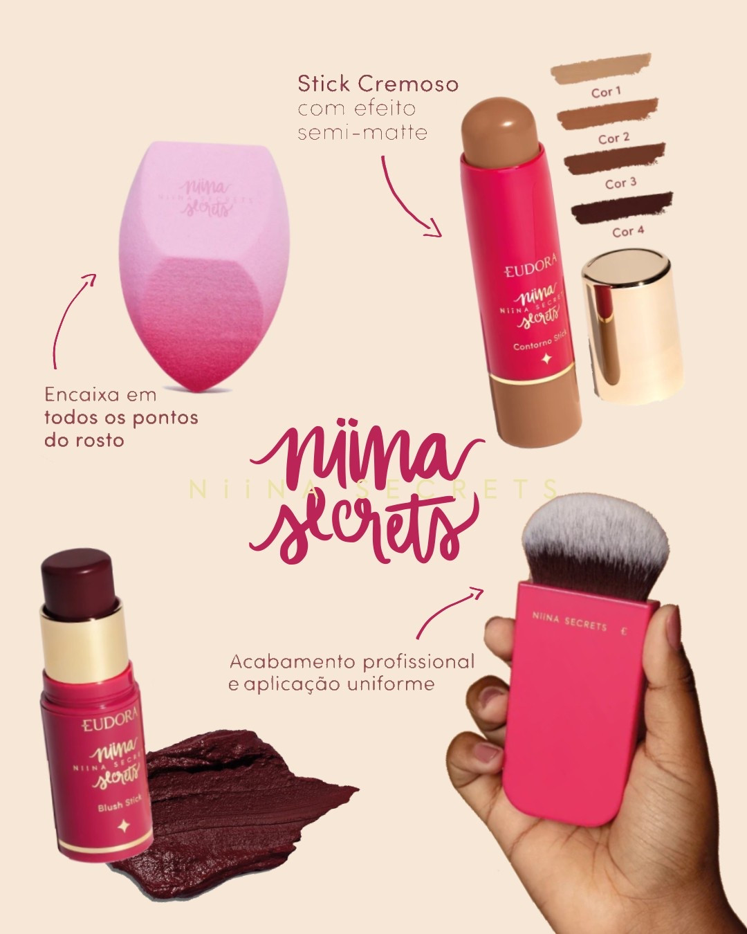 Lançamentos de Linha Niina Secrets Eudora 🩷 Todos os produtos com desconto e frete Grátis + 7 amostras + miniatura nas compras acima de R$ 99 com o cupom NIINAMIMOS

#LTKbrasil #LTKbeleza #LTKpromo
