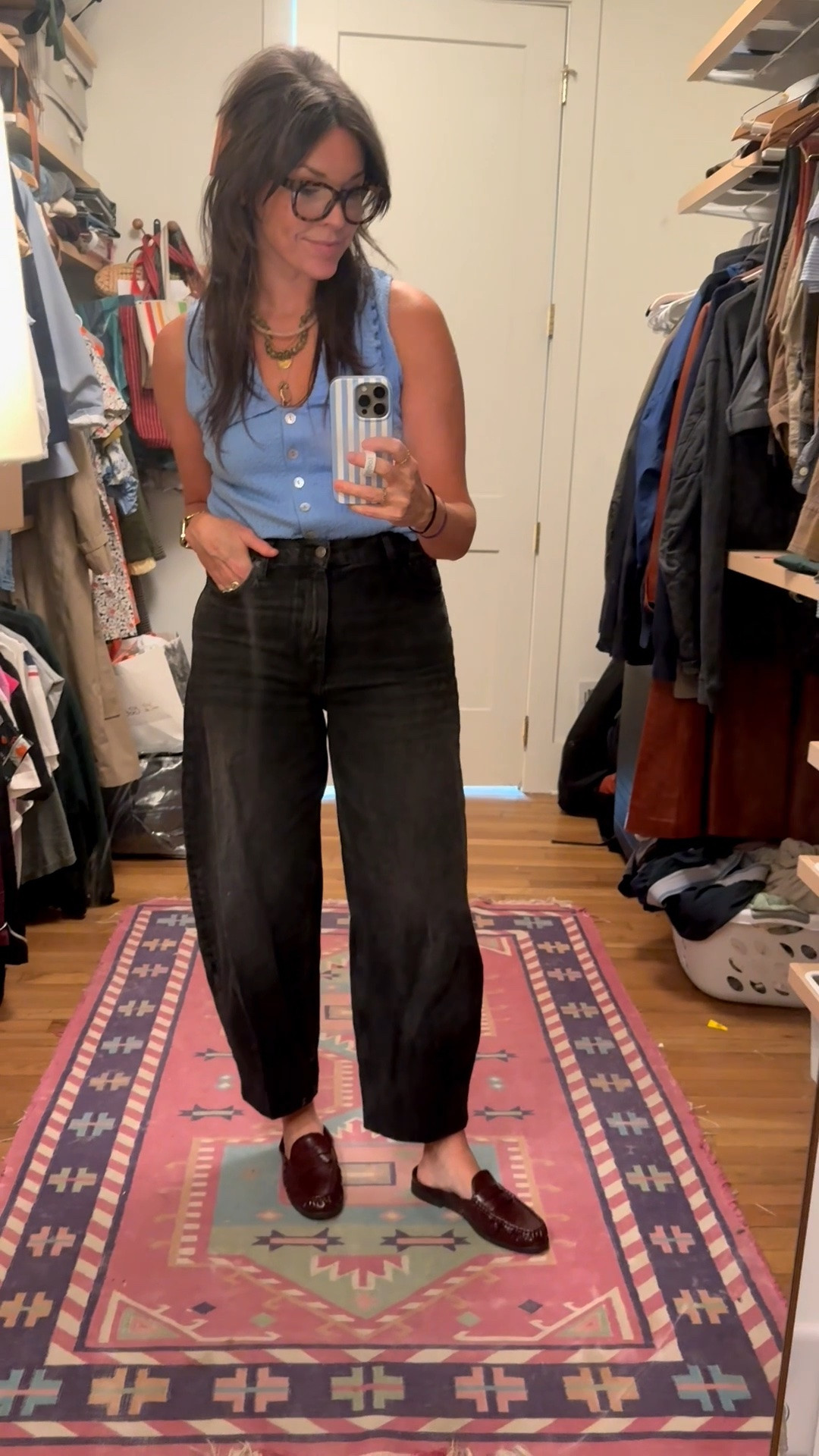 I love this top so much!! It’s just right for layering this fall and I love that it will go well with brown, too! The fit is spot on - I’m wearing a medium. I’m also obsessed with these miles - they are so cute and comfortable and I know I’ll be grabbing them over and over!

#LTKootd #LTKmomlife #LTKOver40
