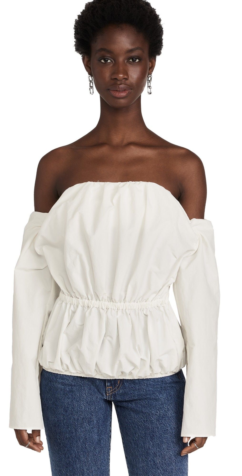 Christopher Esber Puff Sleeve Apron Tie Top | SHOPBOP | Shopbop