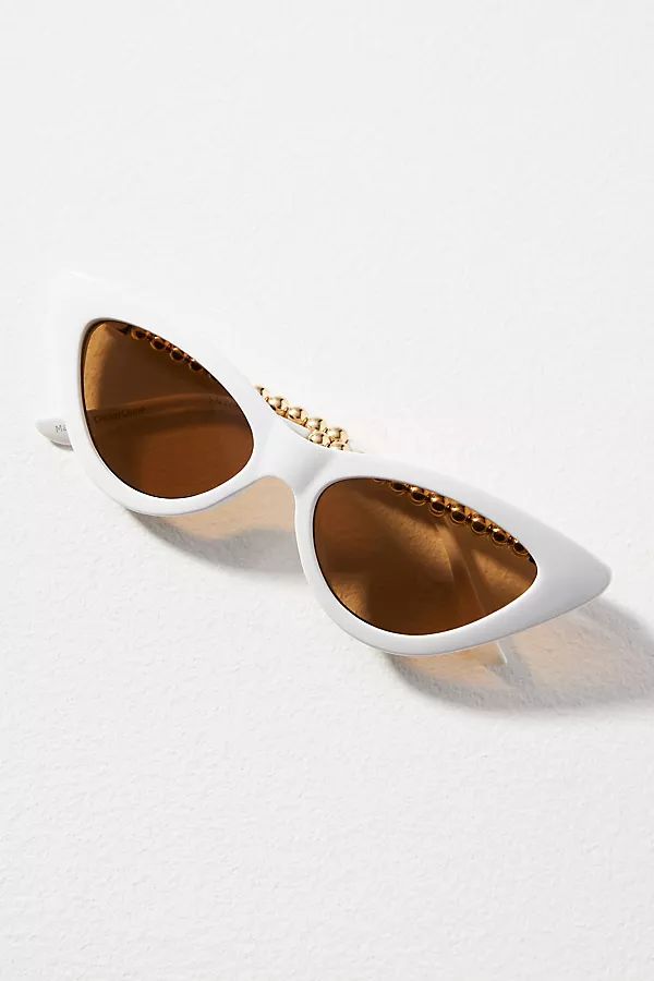 Gold Bead Cat-Eye Sunglasses | Anthropologie (US)