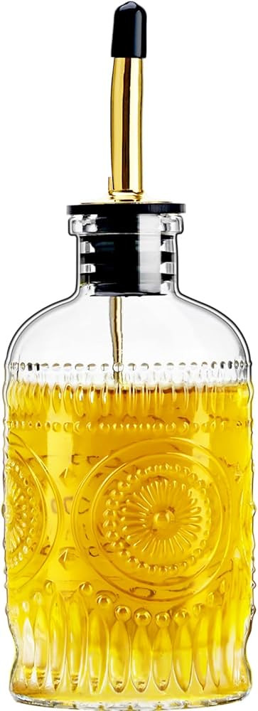 Olive Oil Dispenser Bottle for Kitchen with Metal Spout, Glass Oil Bottles 7OZ, Elegant Glass Coo... | Amazon (US)