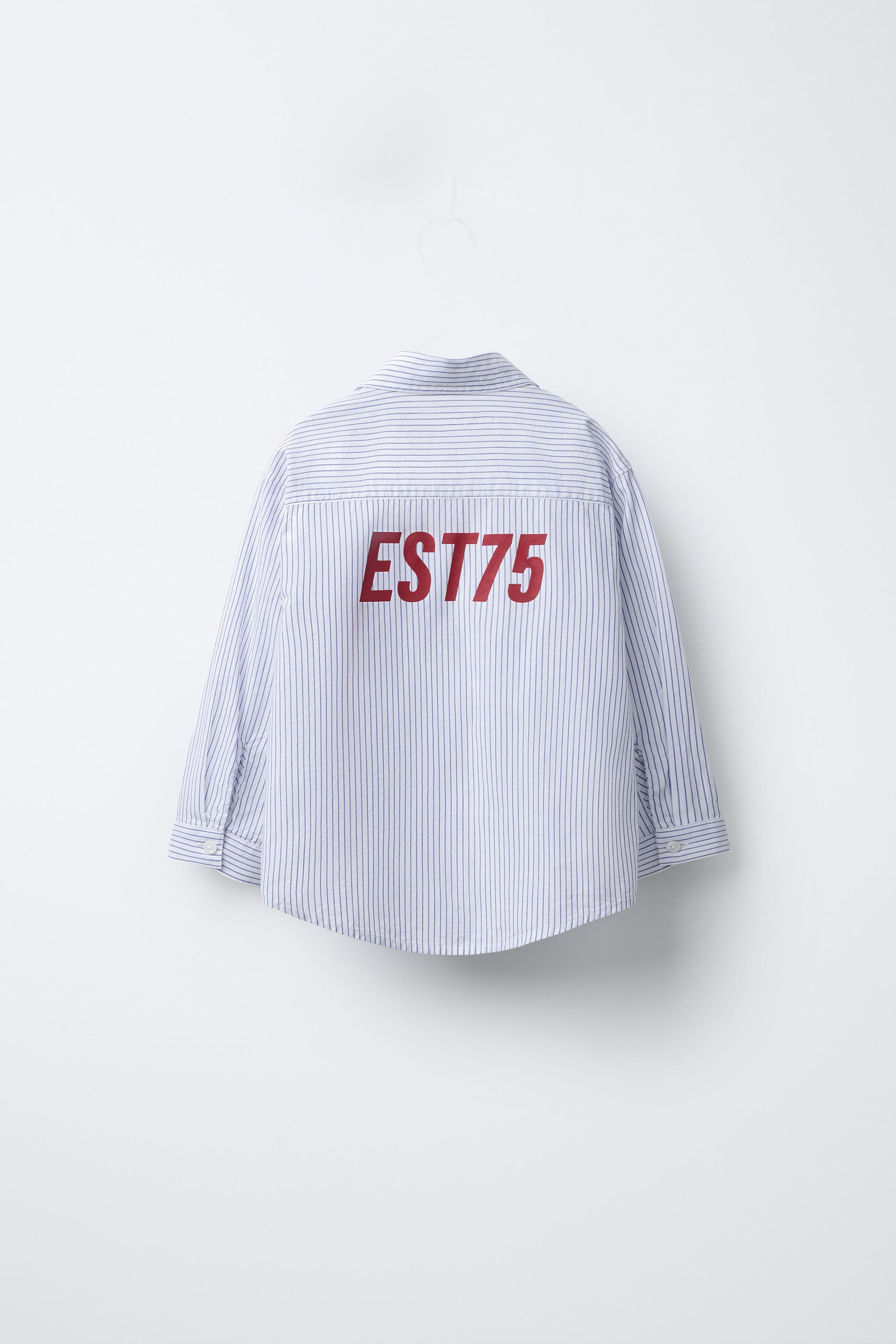 STRIPED TEXT SHIRT | Zara US