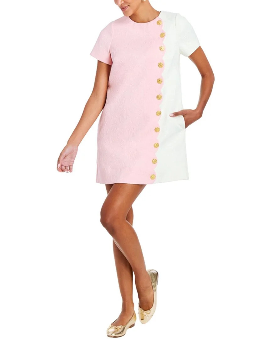 Mestiza New York womens  Etta Sleeved Scallop Mini Dress, 6, Pink | Walmart (US)
