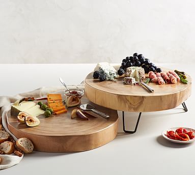Handcrafted Acacia Wood Slab Cheese Boards | Pottery Barn (US)