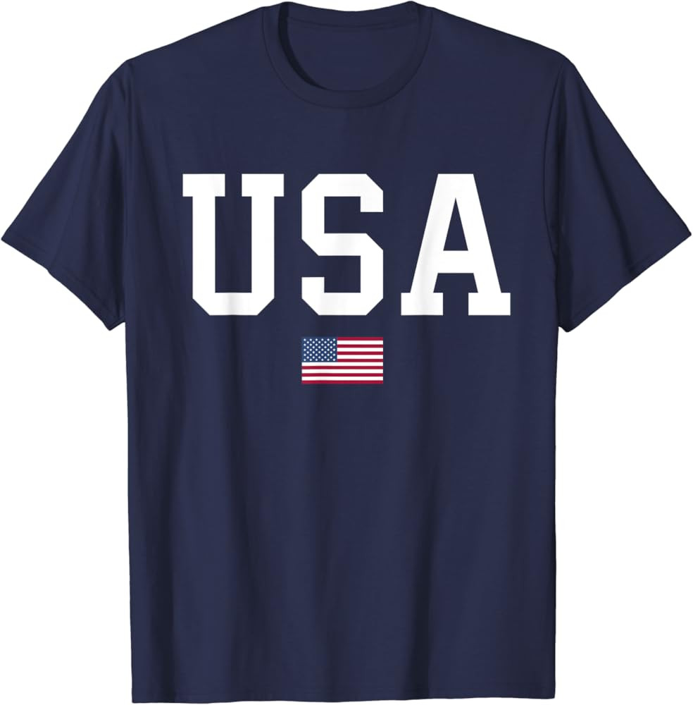 USA T Shirt Women Men Patriotic American Flag July 4th T-Shirt | Amazon (US)