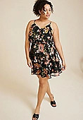 Plus Size Bare Floral Surplice Mini Dress | Maurices