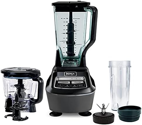 Ninja BL770AMZ Mega Kitchen System, 72 oz. Pitcher, 8-Cup Food Processor, 16 oz. Single Serve Cup... | Amazon (US)