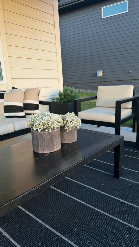 Modern patio furniture. I’m loving these planters from Walmart. These Lowe’s pillow are the perfect neutral and bold addition to my patio furniture.

#LTKHome #LTKSeasonal #LTKFindsUnder50