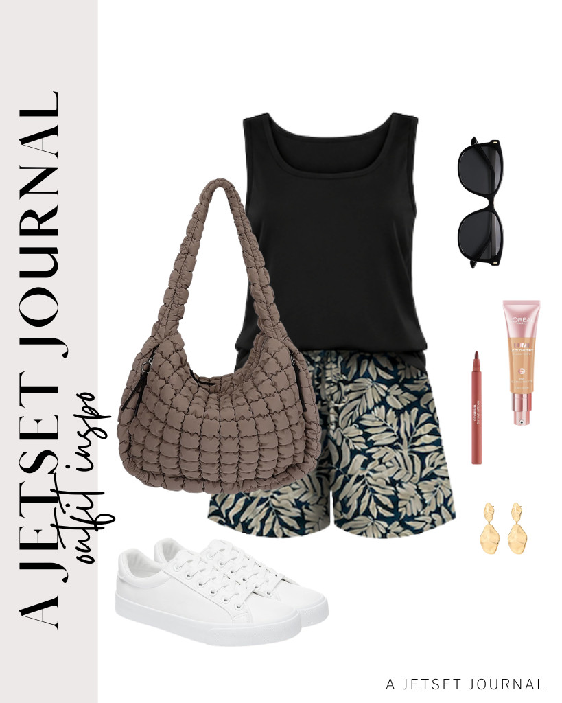 This WIHOLL two-piece set is what we are obsessing over right now. For a black-top-and-blue-leaf combination, you can wear these tennis shoes from SERNIAL and grab a stylish quilted tote bag. Add these sunnies, too!

#LTKSeasonal #LTKSaleAlert #LTKTravel
 

 