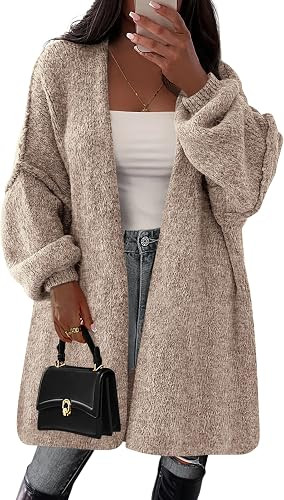 PRETTYGARDEN Long Cardigan Sweaters for Women Trendy Fall | Soft Cozy Knit Jackets, Oversized Coa... | Amazon (US)