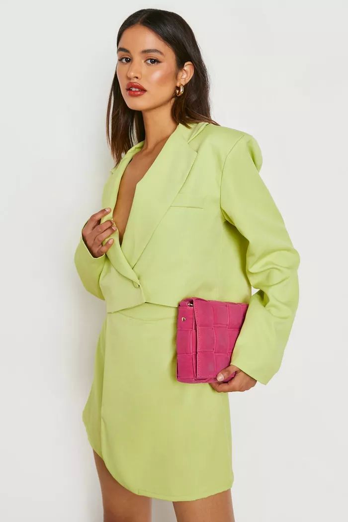 Wrap Front Tailored Crop Blazer | Boohoo.com (US & CA)