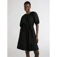 Scoop Women’s Fit and Flare Mini Dress with Puff Sleeves, Sizes XS-XXL | Walmart (US)