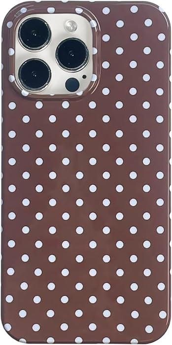 Brown Polka Dot Phone Case for iPhone 16 Pro Max 6.9in,Retro Vintage Cute Aeshtetic Classic Minim... | Amazon (US)