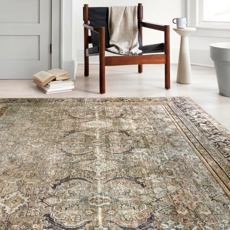 Giacinto Olive/Charcoal Area Rug | Wayfair North America