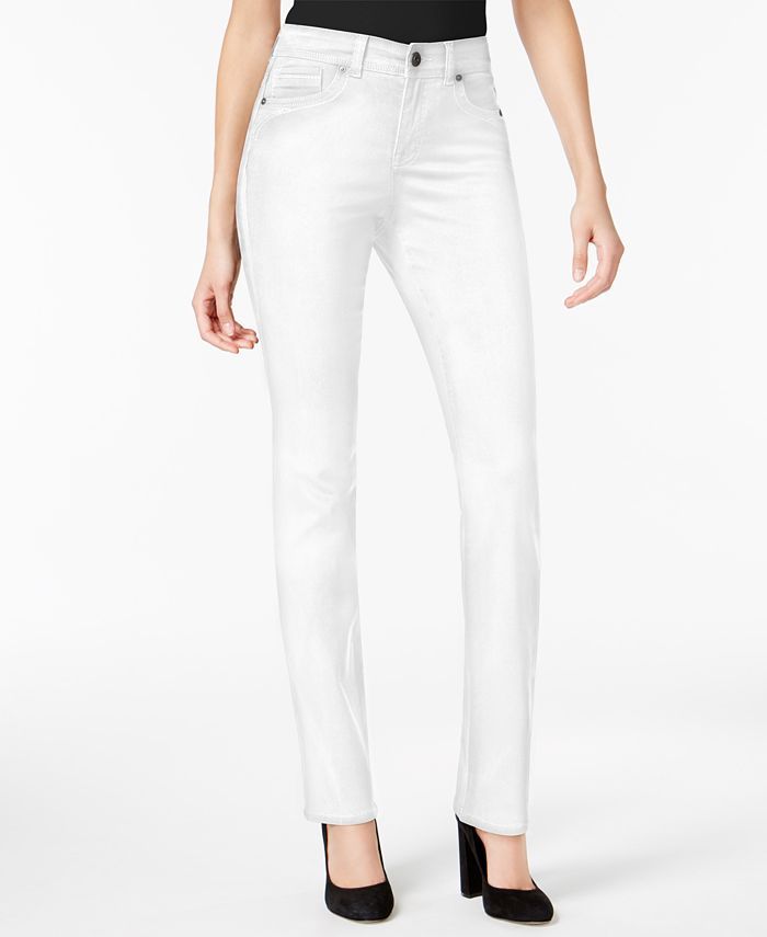Style & Co Tummy-Control Straight-Leg Jeans, Created for Macy's & Reviews - Jeans - Women - Macy'... | Macys (US)