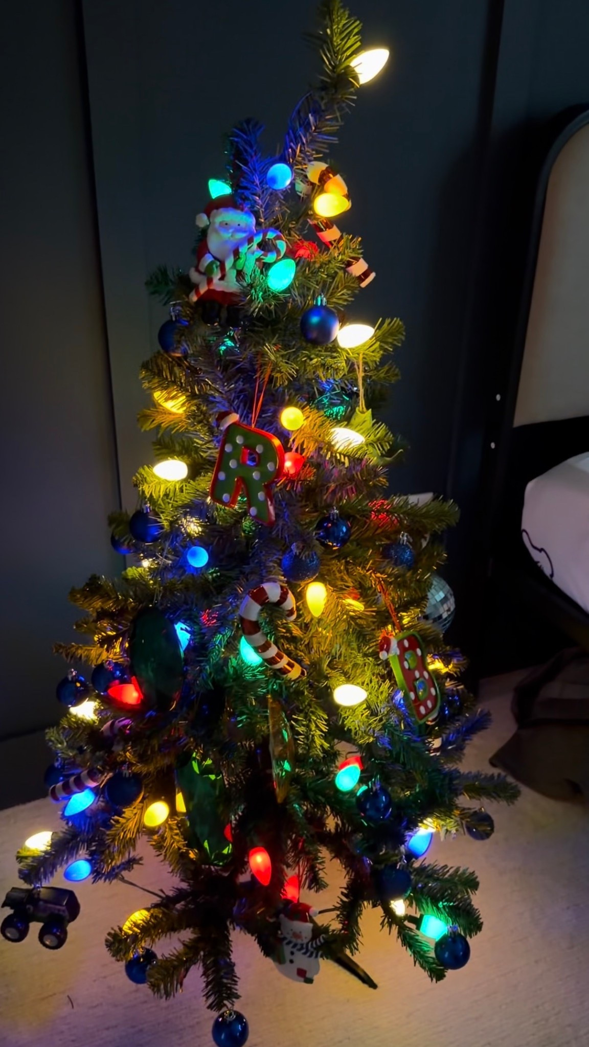 4ft pre lit Christmas tree in my sons roomm

#LTKKids #LTKHoliday #LTKHome