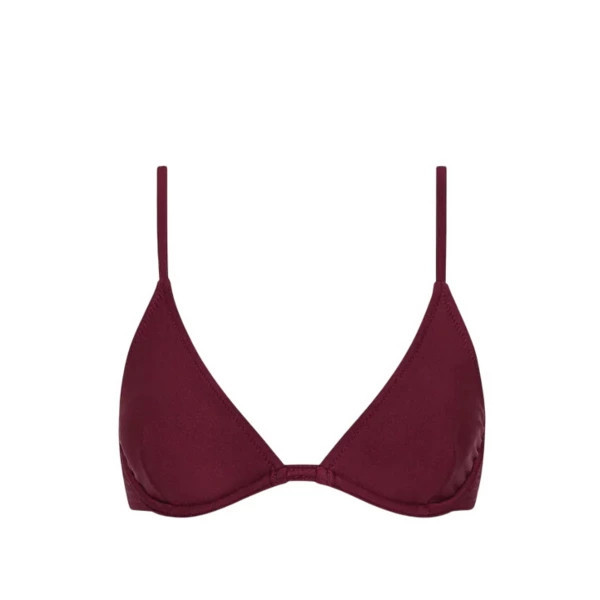 Women's Kulani Kinis Underwire Triangle B-C Cup Swim Bikini Top Small Sangria | Scheels