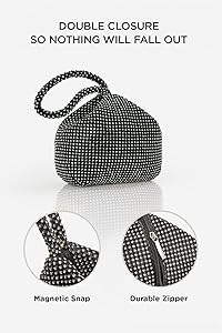 BABEYOND Women's Rhinestone Clutch Evening Bags Sparkly Glitter Triangle Purse for 1920s Party Pr... | Amazon (US)