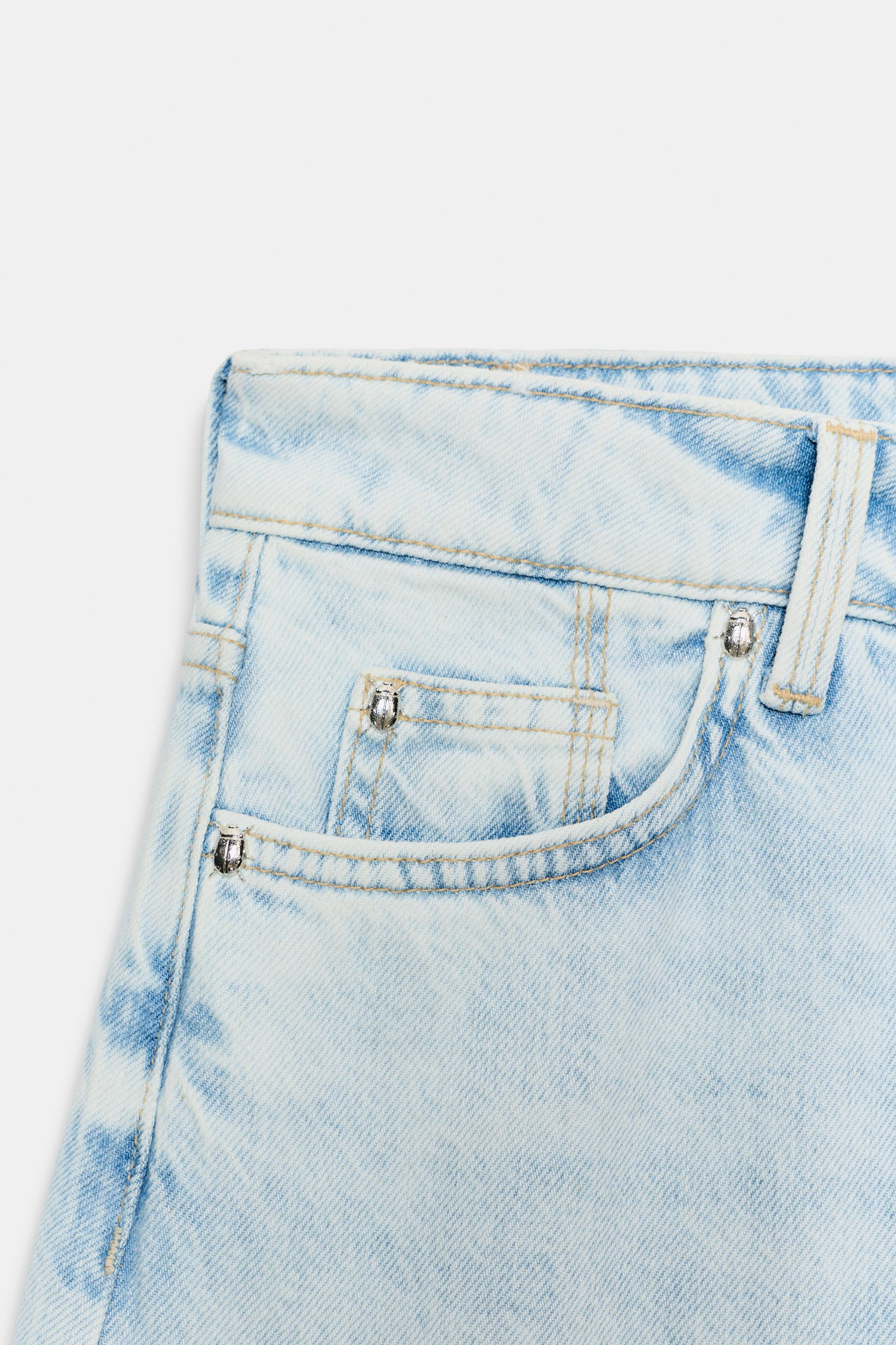 MID-WAIST - BARREL - TURN-UP HEMMid-waist five-pocket jeans. Relaxed leg that tapers at the ankle... | Zara UK