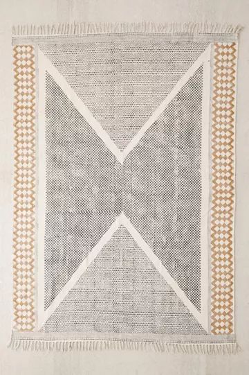 Calisa Block Printed Rug | Urban Outfitters (US and RoW)