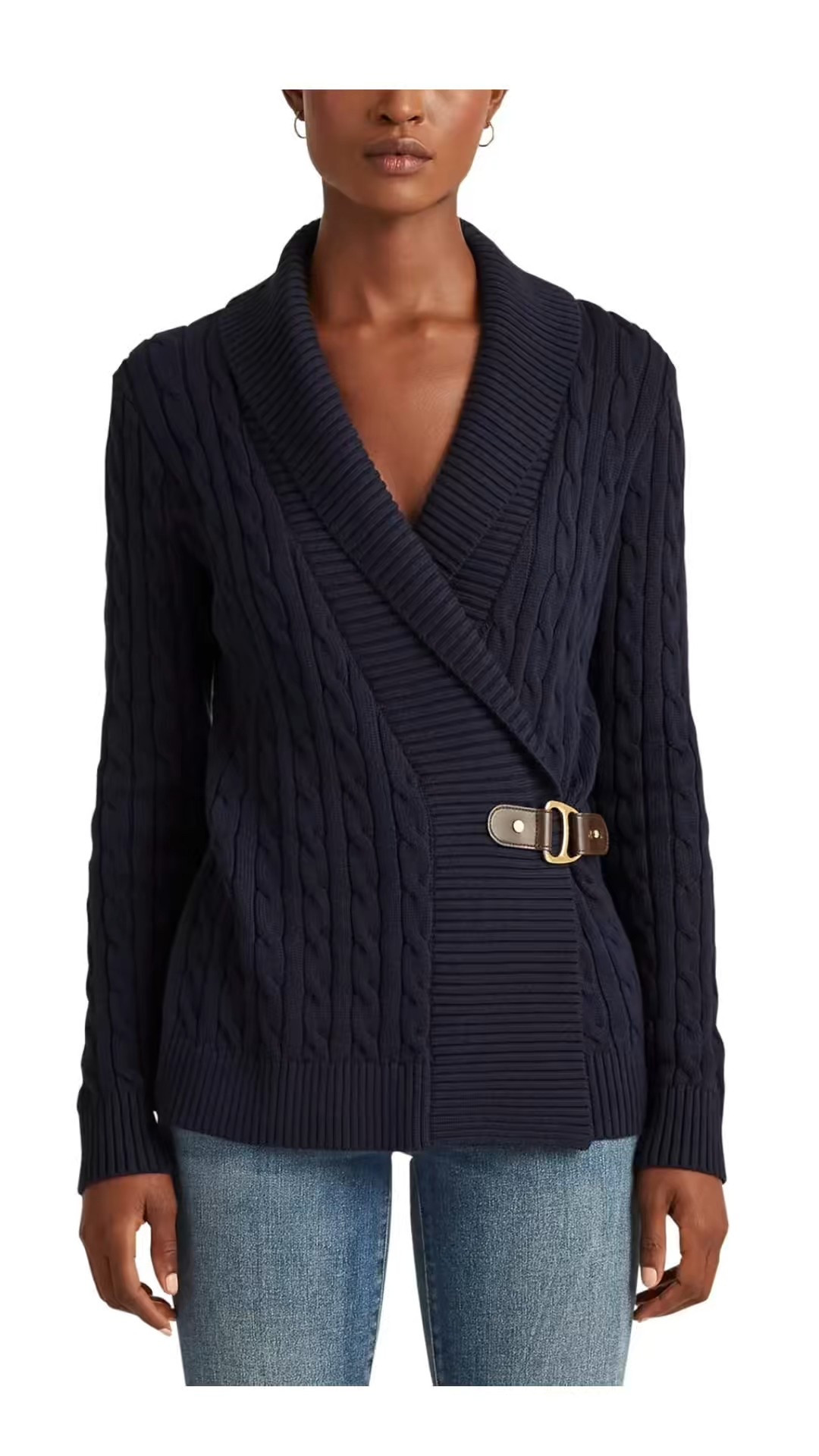 A waist flattering casual Buckled Cotton Sweater.

#LTKStyleTip #LTKSeasonal