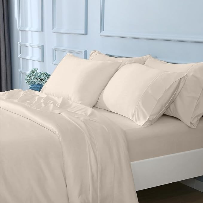 GOKOTTA King Size Bed Sheets 6 Piece Set, Ultra Soft Sheets, Cooling for Hot Sleepers - Hotel Lux... | Amazon (US)