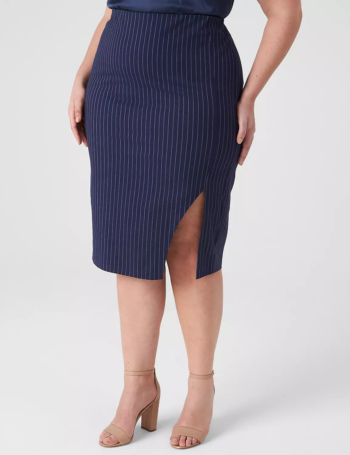 Pinstriped Bodycon Skirt | LaneBryant | Lane Bryant (US)