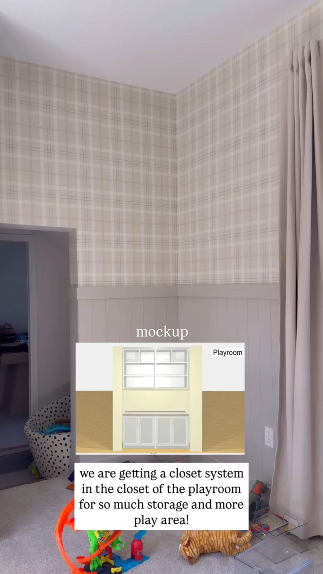 Playroom details! Linking the wallpaper & the paint color is Behr Vintage Pewter sheen finish 

#LTKHome #LTKKids #LTKFamily