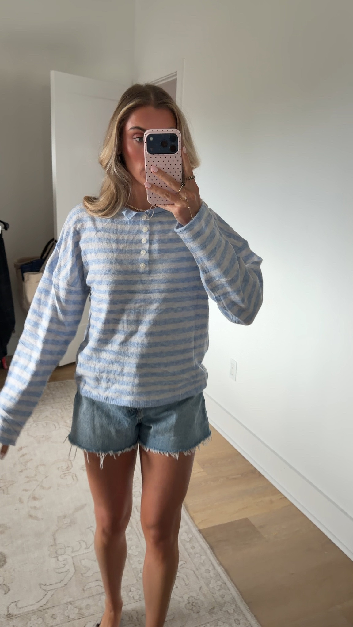 Amazon size small Watashi Women Striped Henley Sweater Long Sleeve Knit Top
Brushed Texture Oversized Rolled Edge Casual Loungewear Tops Spring Fall Knitwear Button Placket Pullover

#LTKootd #LTKSaleAlert #LTKSeasonal