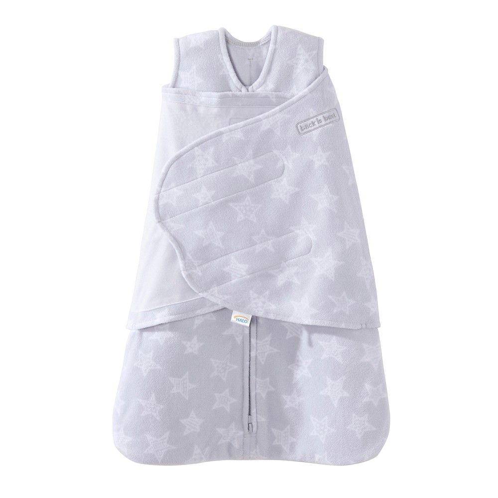 HALO Innovations Sleepsack Micro-Fleece Swaddle Wrap - Gray Stars | Target