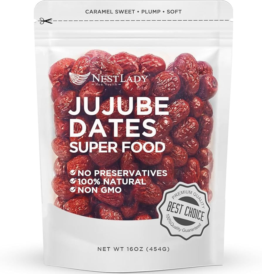 NESTLADY Premium Jujube Date, Red Date (Hong Zao), 100% Natural, Improve sleep, Health Snack, Dri... | Amazon (US)