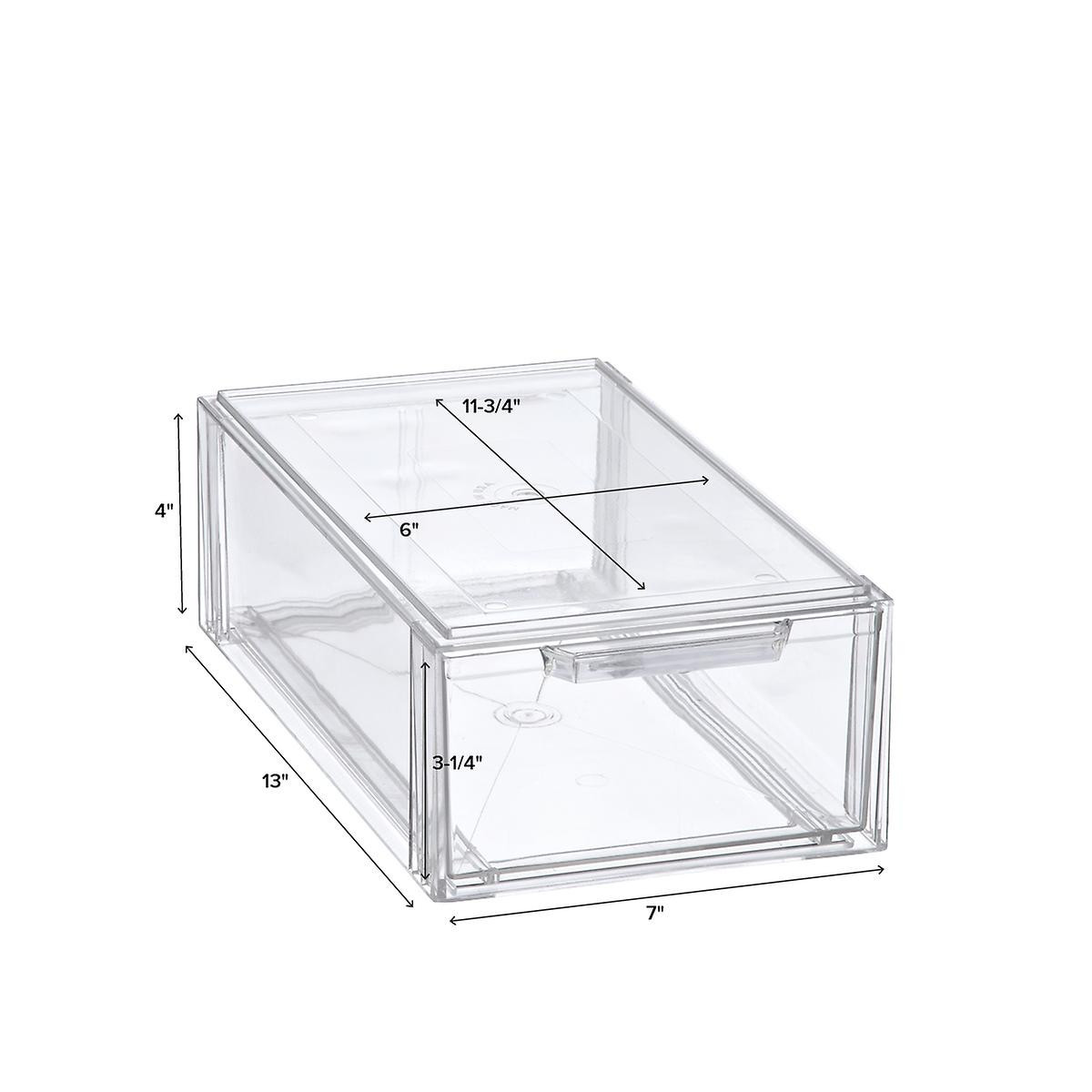 Clear Stackable Small Shoe Drawer | The Container Store