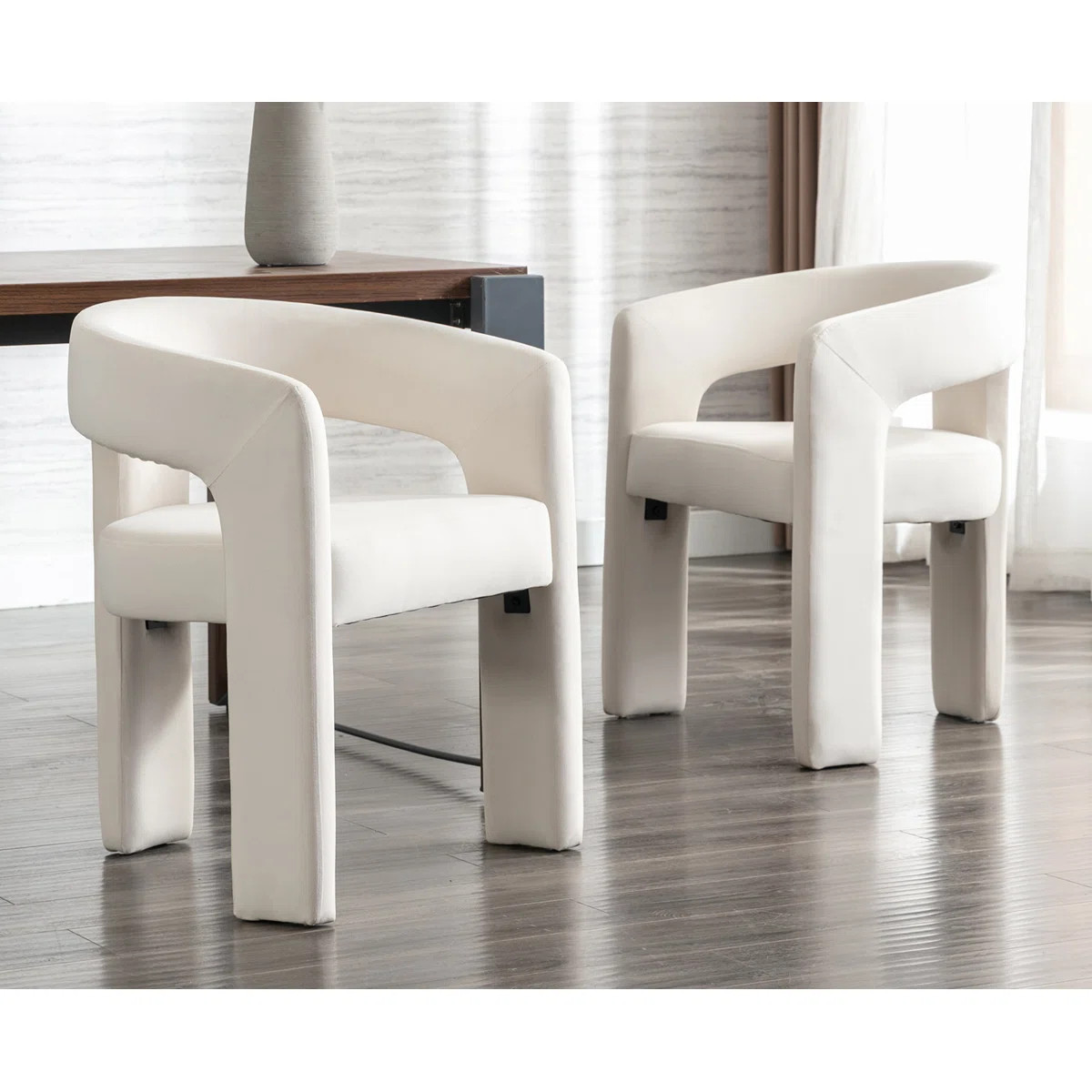 Modern Upholstered Barrel Dining Chairs (Set of 2) | Wayfair North America
