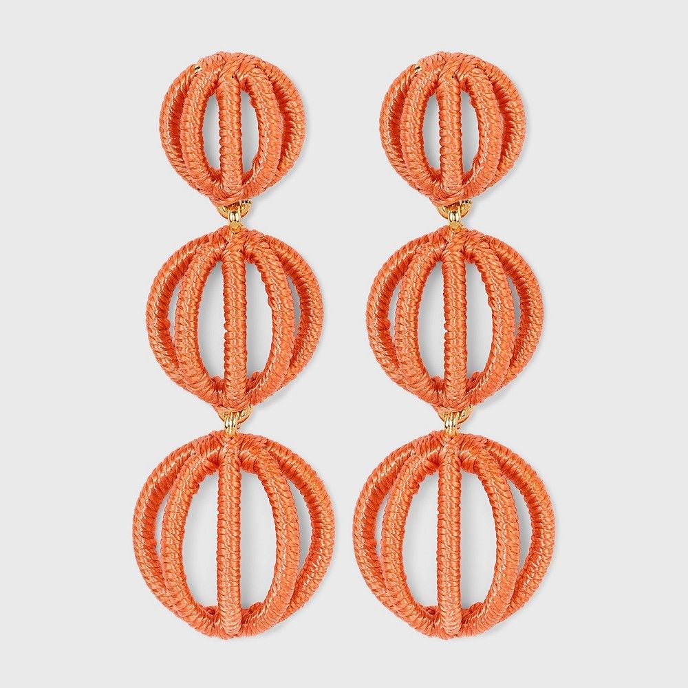 SUGARFIX by BaubleBar Cut-Out Ball Drop Earrings - Orange | Target