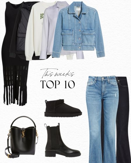 This week’s top 10 best sellers! Featuring some of my favorite new pieces from Rails like this fringe black dress (S) and this denim jacket with diamond buttons (XS). I’ve worn a handful of these pieces on some of my latest IG reels and love every single item 😊

#LTKsalealert #LTKGiftGuide #LTKSeasonal