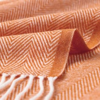 BOURINA Decorative Herringbone Faux Cashmere Fringe Throw Blanket Lightweight Soft Cozy for Bed o... | Amazon (US)